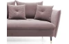 Rohová sedacia súprava Glam, ružová látka, ľavý roh
