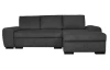 Rohová sedacia súprava Salsa, čierna látka
