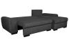 Rohová sedacia súprava Salsa, čierna látka
