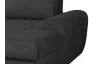 Rohová sedacia súprava Salsa, čierna látka