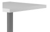 Barový stôl Quadrato 70x70 cm, biely/nerez
