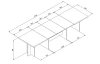 Veľký rozkladací jedálenský stôl Ancona 160x90 cm, šedý beton