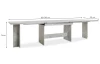 Veľký rozkladací jedálenský stôl Ancona 160x90 cm, šedý beton