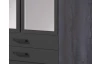 Šatníková skriňa so zrkadlami Bochum, 180 cm, grafit/sivá vintage oceľ