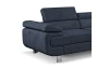 Rohová sedací souprava Lotos, tmavomodrá látka, pravý roh