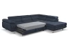 Rohová sedací souprava Lotos, tmavomodrá látka, pravý roh