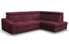 Rohová sedacia súprava Brico, fialová lila látka, pravý roh