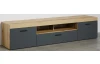 Široká TV skrinka Tyler 230 cm, antracit/dub evoke