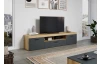 Široká TV skrinka Tyler 230 cm, antracit/dub evoke