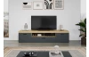 Široká TV skrinka Tyler 230 cm, antracit/dub evoke
