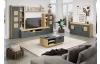 Široká TV skrinka Tyler 230 cm, antracit/dub evoke