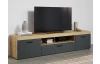 Široká TV skrinka Tyler 230 cm, antracit/dub evoke