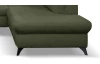 Rohová sedací souprava Geneva, smaragdovo zelená látka, pravý roh