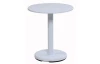 Okrúhly odkladací stolík Henrik, 42 cm, lesklý biely
