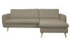 Rohová sedačka Salma,svetlo hnedá látka, univerzálna pravá/ľavá