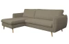 Rohová sedačka Salma,svetlo hnedá látka, univerzálna pravá/ľavá