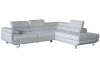 Rohová sedacia súprava Lotos, svetlo šedá tkanina, pravý roh