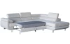 Rohová sedacia súprava Lotos, svetlo šedá tkanina, pravý roh