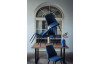 Jedálenská stolička Vicenza, tmavo modrá látka