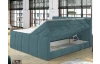 Posteľ boxspring Fresco 180x200 cm, petrolejová látka
