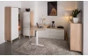 Skriňa s bočným regálom Home Office, dub sonoma/biela
