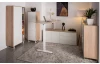 Skriňa s bočným regálom Home Office, dub sonoma/biela