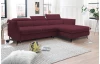 Rohová sedacia súprava Mango, vínová látka, pravý roh