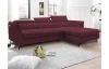 Rohová sedacia súprava Mango, vínová látka, pravý roh