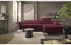 Rohová sedacia súprava Mango, vínová látka, pravý roh