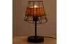 Stolová lampa Esra, tienidlo s ratanom
