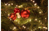 Vianočná ozdoba sklenená muchotrávka, červeno-biele sklo