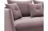 Rohová sedacia súprava Glam, ružová látka, pravý roh