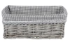 Prútený košík Joy, šedý stredný