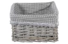 Prútený košík Joy, šedý stredný