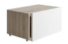 Konferenčný stolík s výsuvnou konštrukciou Slide, biely/dub sonoma