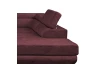 Rohová sedacia  súprava Lotos, vínovo červená látka, pravý roh