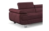 Rohová sedacia  súprava Lotos, vínovo červená látka, pravý roh