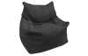 Sedací vak Norvik, čierna štruktúrovaná tkanina