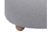 Okrúhly taburet zmeniteľný na stolík Tiziano, svetlo šedá látka