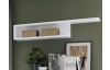 Nástenná polica s priehradkou Lyon 140 cm, biela/biela lesk