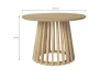 Okrúhly konferenčný stolík Siluet, svetlý jaseň