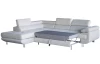 Rohová sedacia súprava Lotos, svetlo šedá tkanina, ľavý roh