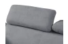 Rohová sedacia súprava Viera, svetlo šedá látka, pravý roh