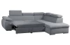 Rohová sedacia súprava Viera, svetlo šedá látka, pravý roh