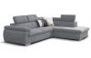 Rohová sedacia súprava Viera, svetlo šedá látka, pravý roh