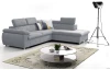 Rohová sedacia súprava Viera, svetlo šedá látka, pravý roh
