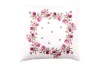 Dekoračný vankúš Ruže 45x45 cm, biely