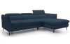 Rohová sedacia súprava Mango, námořnická modrá látka, pravý roh