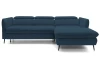 Rohová sedacia súprava Mango, námořnická modrá látka, pravý roh