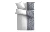 Obliečky Nobles 140x220 cm, bavlnený satén, biela/sivá/modrá